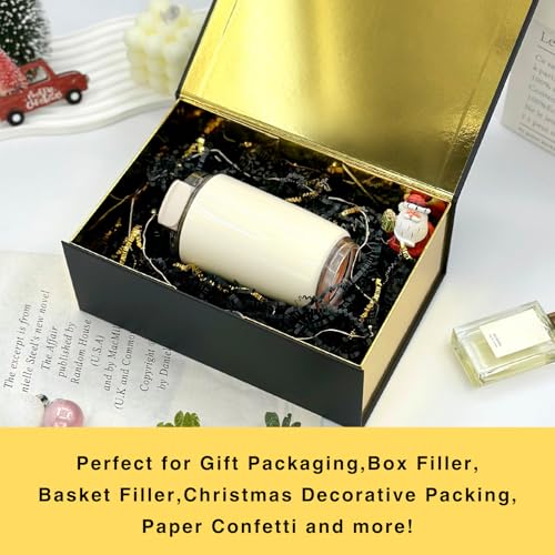 Corlcol Enchimento de papel cortado enrugado de 500 g para caixa de presente e cesta em feriados (pr