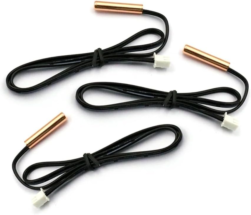 V TELESKY 5PCS Air Conditioning Temperature Sensor 5K 10K 15K 20K 25K 50K 100K Conditioner Tube Sensor Rubber Head Copper Head (5KCopper head)
