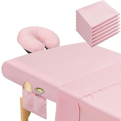 Mixweer Juego de 9 sábanas de mesa de masaje, incluye sábanas de masaje, funda para cama de masaje, funda para reposo facial, funda para cama de Mixweer Juego de 9 sábanas de mesa de masaje, incluye sábanas de masaje, funda para cama de masaje, funda para reposo facial, funda para cama de