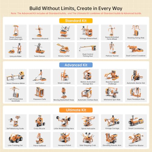 Image of LewanSoul 36in1 Robot Building Kit, STEM Coding DIY Block Set for Scratch & Python with ESP32 Controller & Sensors, Educational Science Birthday Gift for Teens 12+, DaDablock Ultimate Kit (538Pcs)