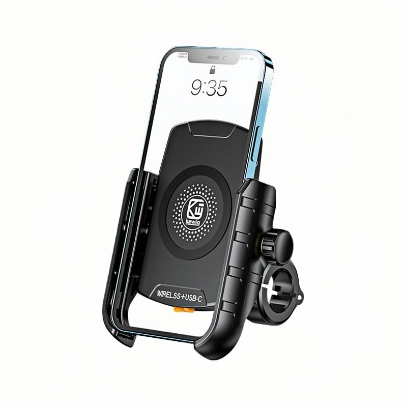 Bike Phone Holder Compatible with Polygon Siskiu D7, Handlebar Cell Phone Clamp Easy Installation Anti-Slip mat Mount Tray, Powersports Electrical Device Mounts,A