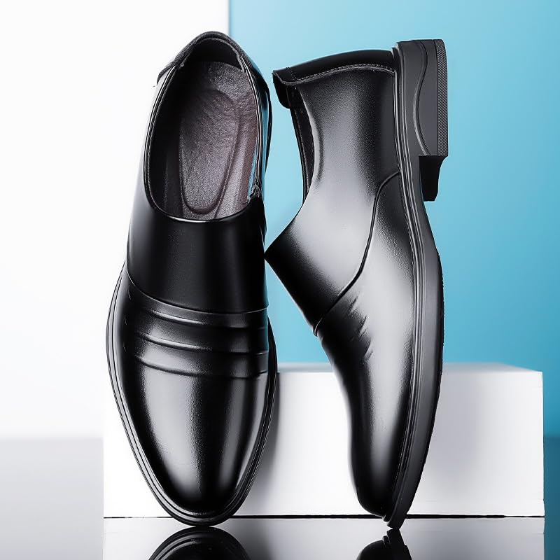 Men's Slip-On Dress Shoes Men Classic Patent Leather Oxford Shoes Wedding Business Office Loafers for Men2