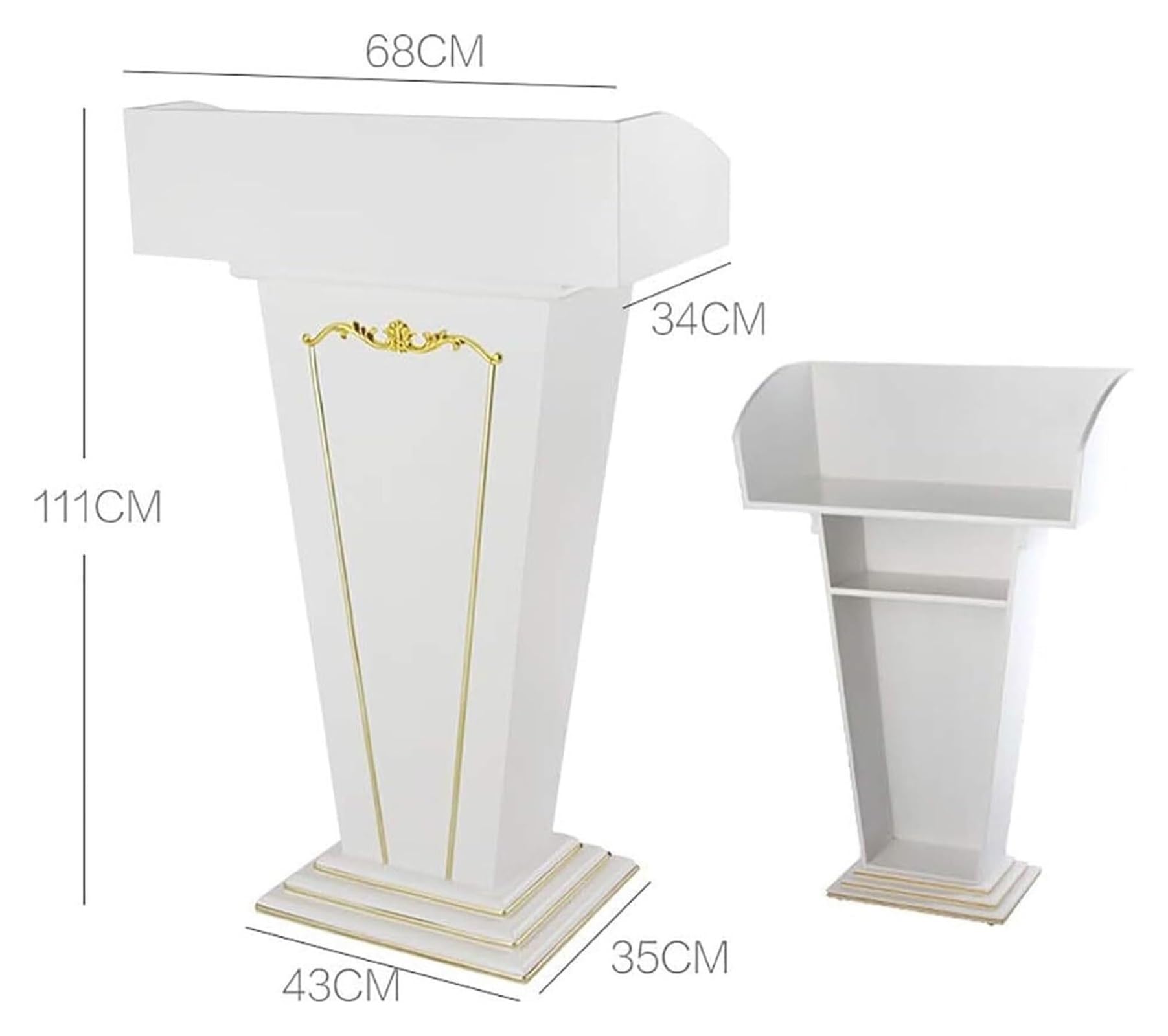 Pupitre, Podium, pupitre de Parole en Bois, Podium sur Pied, Podium pour églises, conférences, Discours, Orateur, B
