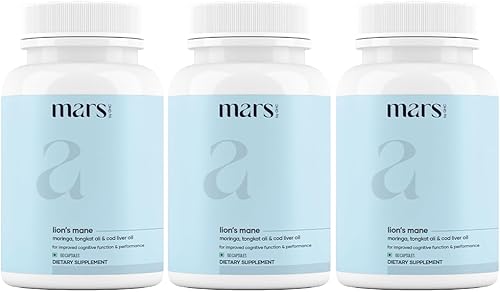 Miniatura 5 de mars by GHC Tapas de melena de león (60N): Alimentado con polvo de moringa, aceite de hígado de Tongkat Ali y bacalao (60 N) 100% puro y natural