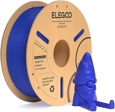 ELEGOO PLA+ Filament 1.75mm Dunkelblau 1KG, PLA Plus 3D Drucker Filament, Härter und Stärker Filament-3D-Druckmaterialien, Maßgenauigkeit +/-0,02mm, Kompatibel mit den Meisten FDM-Drucker(1KG, 2.2lbs)
