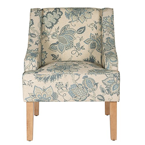Homepop Velvet Swoop Arm Living-Room-Chairs, Tan Jacobean #TOP1
