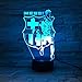 Logo De L'Équipe De Football Barcelone Messi + Fc, Veilleuse 3D, 7 Couleurs, Éclairage De Sommeil, Usb, Flash Led, Télécommande Tactile, Décoration De La Chambre Des Enfants, Cadeaux De Noël