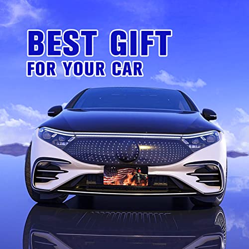 Firefighter American Flag License Plate Cover Rescue Flame Funny License Plate Vintage Car Decoration Vanity Tag Stainless Steel License Plate Frame Fits Any Standard Us License Plate For Women Men #TOP6