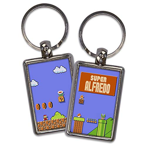 LolaPix Llavero Mario Bros. Regalo original para frikis. Llaveros personalizados. Imagen por las 2 caras. Forma rectangular. Varios modelos. Mario Bros