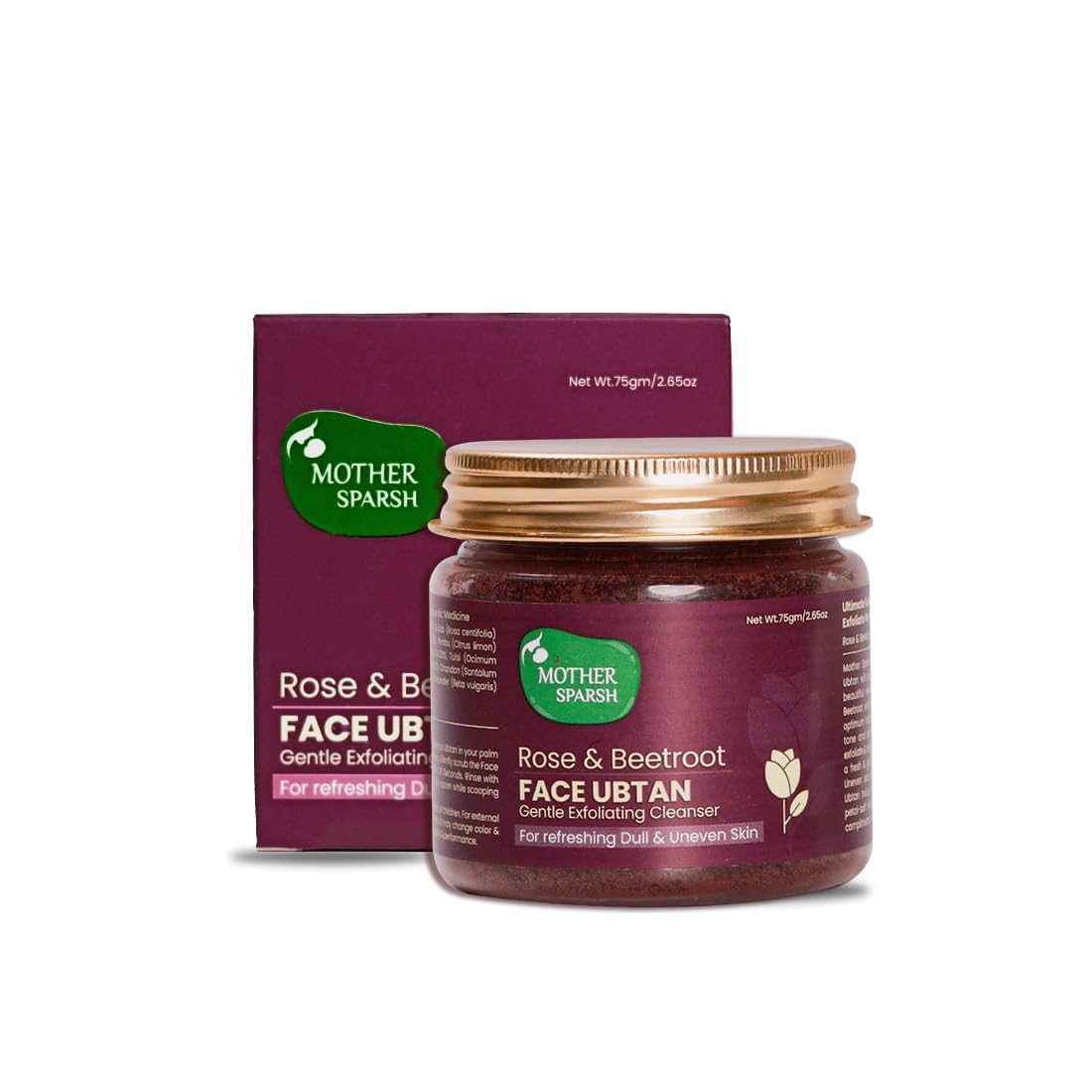 Rose & Beetroot Ubtan Face Pack Powder for Natural Radiance and Even Skin Tone | Natural Ingredients For All Skin Type | 75 gm