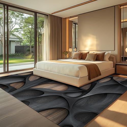 Tapis de salon 200 x 300 cm moderne à motif géométrique lavable - 6