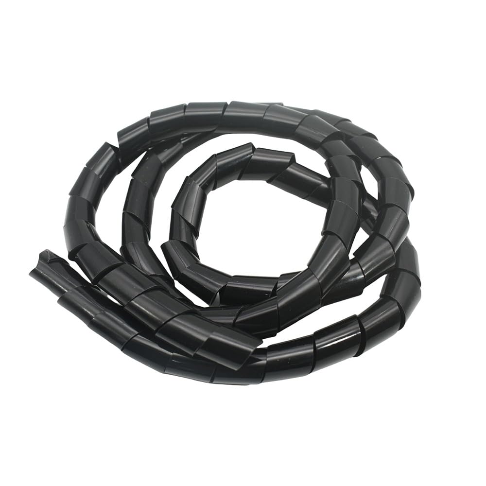 Wywssswy Black Polyethylene Spiral Cable Conduit For Auto Wiring, 1.2‑20M, Abrasion Resistant(4Mm (20Meter))