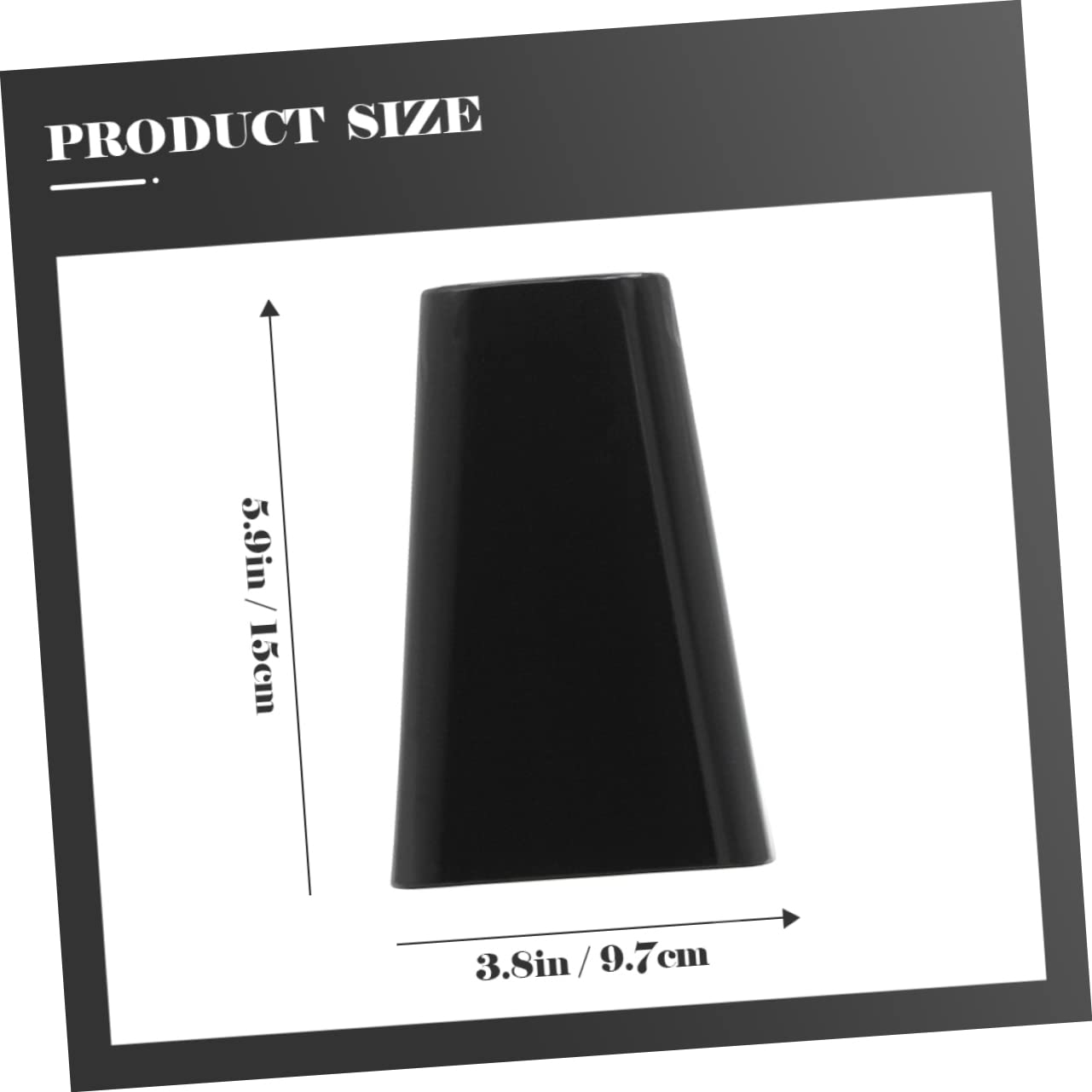 HEMOTON Professional Drum Kit Cowbell 6 Inch Cow Bell Black Musical Instrument for Drummers