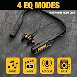 DEWALT Heavy Duty Black Edition 2-in-1 Neckband Bluetooth Headphones - Image 6