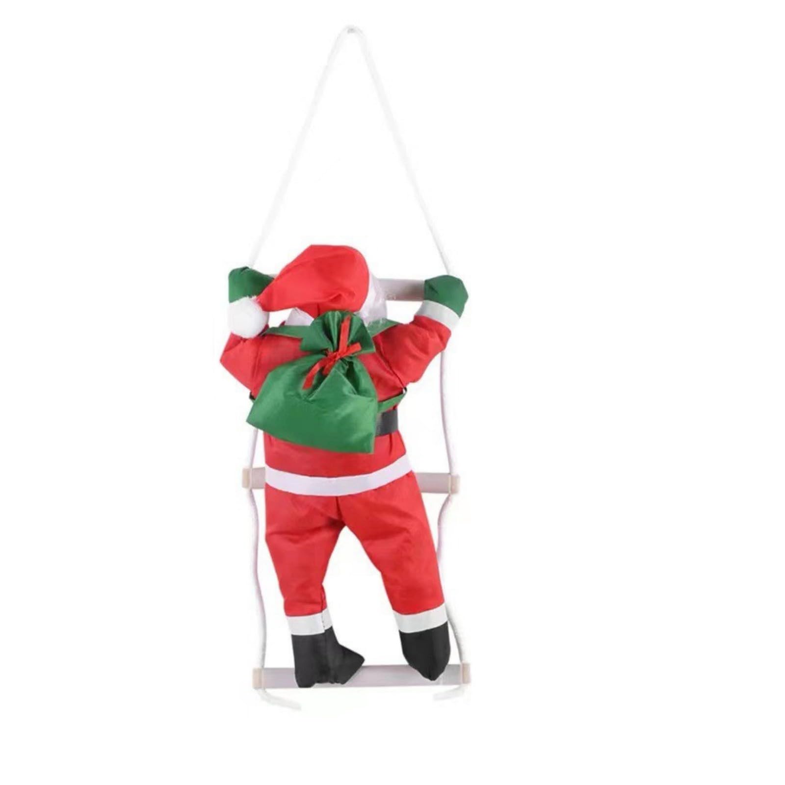 Chuangou Santa Claus Toy Ornament, Santa Claus Ornament, Santa Claus Climbing On Rope Ladder For Christmas Tree Indoor/Outdoor Hanging Ornament Decoration（30Cm）