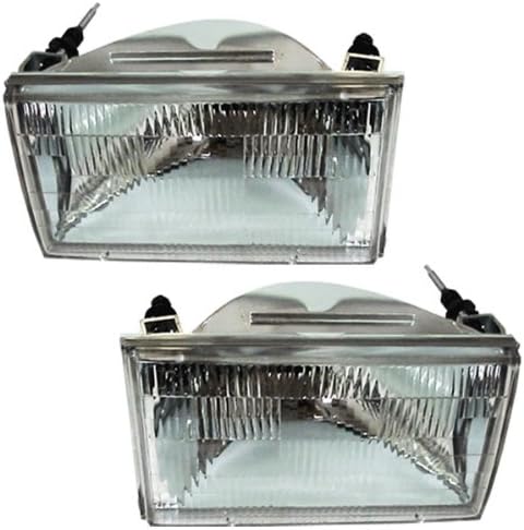 AMXOE Headlights Assembly Replacement for Lincoln 1990-1994 Town Car [ FO2502125 FO2503125 FOVY13008B FOVY13008A ] Pair