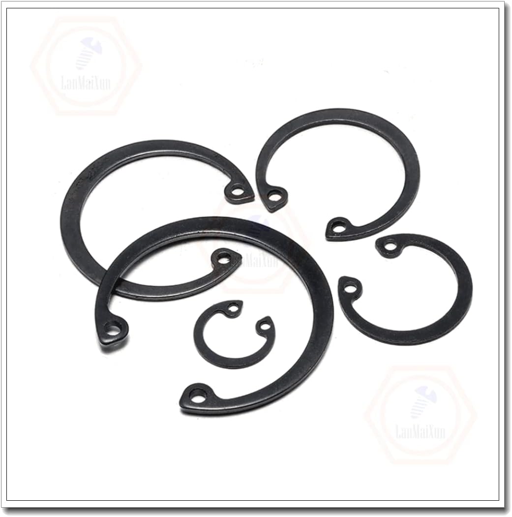 5pcs 80mm,Black Alloy Steel C-Clips,Internal Circlip,Snap Ring,Internal Retaining Ring