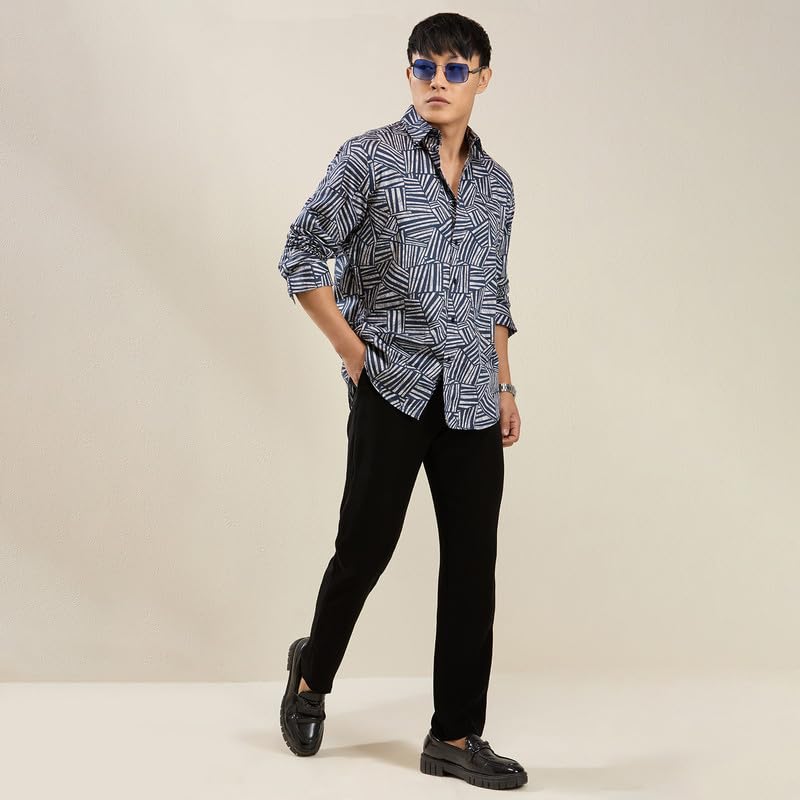 Image of MARK & ALBERT Men's Slim Fit Cotton Formal Shirt