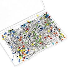 200pcs Sewing Pins Straight Pins Sewing Quilting Pins for Fabric Alfileres De Costura with Colored Heads Fabric Pins Stick Pins for Sewing Project Clothes Jewelry DIY Decoration Craft