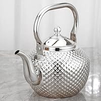 Café Olé Premium theepot, 1990 ml, voor 10 personen, roestvrij staal, klassiek theepotontwerp met spiegelafwerking, perfecte schenktuit