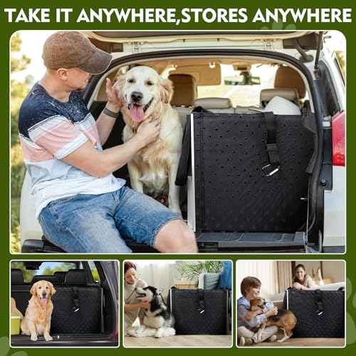 Hundetreppe Für Große Hunde, Extra Breit 4 Stufen Hunderampe Klappbar, Leichte Und rutschfeste Hundetreppe Für Auto, Lastwagen Und SUV, Unterstützung Bis 100 KG