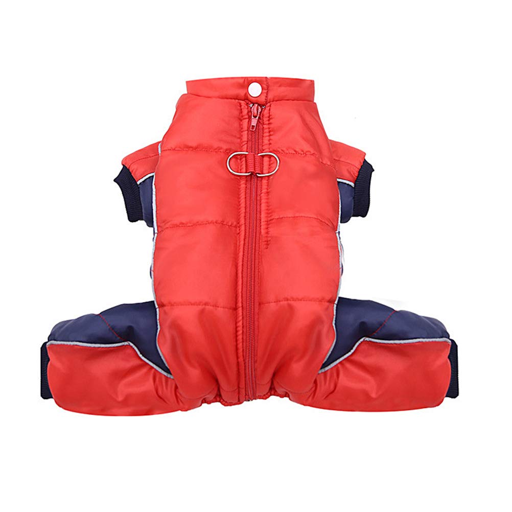 Veste imperméable pour animaux contre le froid manteau chaud avec bandes