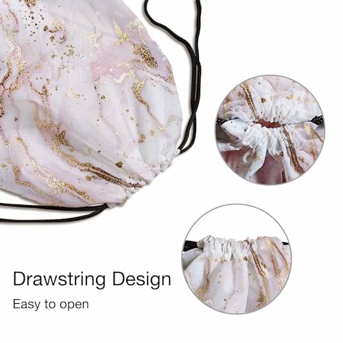 Drawstring Bag Liquid Marble Painting Waterproof Basketball Bag Gold Glitter Wave Dust Texture Stroage Small Exercise Accessiors Water Bottle Change of Clothes Shoes Ball3