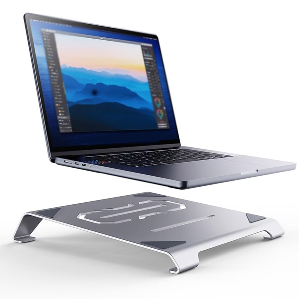 Soporte portátil para laptop, soporte ajustable de aleación de aluminio para laptop, tablet, soporte de refrigeración