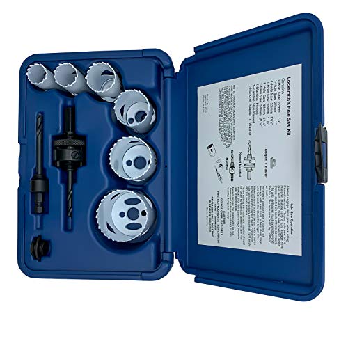 Disston E0212165 Boxed Blu-Mol Xtreme Bi-Metal Hole Saw Kits, 9-Piece Locksmith's Kit #TOP2