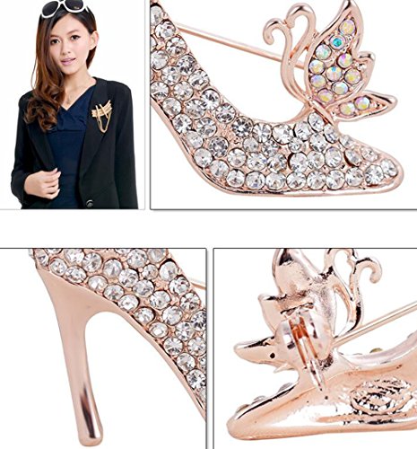 Gespout Fashion Noble tacchi alti diamante spilla