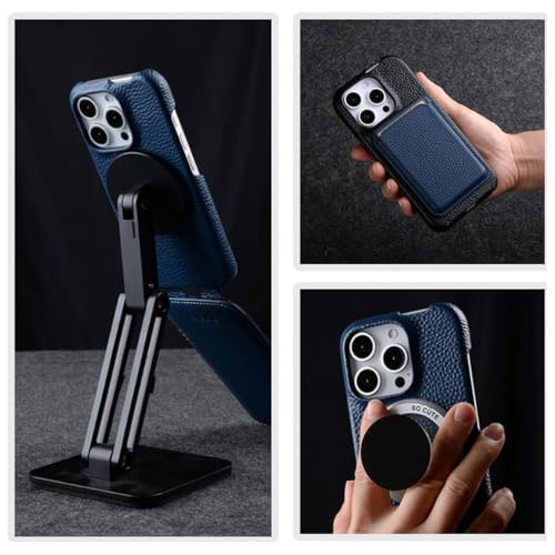 Étui en cuir véritable iPhone 17 Pro Max vertical compatible induction - 6