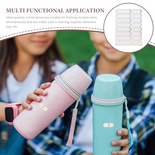 COHEALI 20 Sheets Waterproof Name Labels for School and Daycare, Self-Adhesive PVC Stickers with Writable Surface, Sturdy and Versatile for Stationery and Daycare Bottles Organization - Image 3