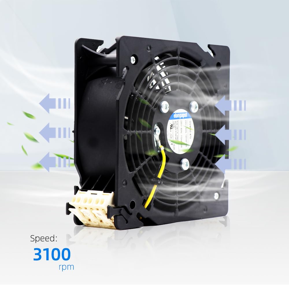 Ventilador ebmpapst DV4650-470 12038 120 x 120 x 38 mm, 12 cm, 230 V CA, 50 Hz, 17,7 W, rodamiento de bolas, ventilador de refrigeración de flujo axial