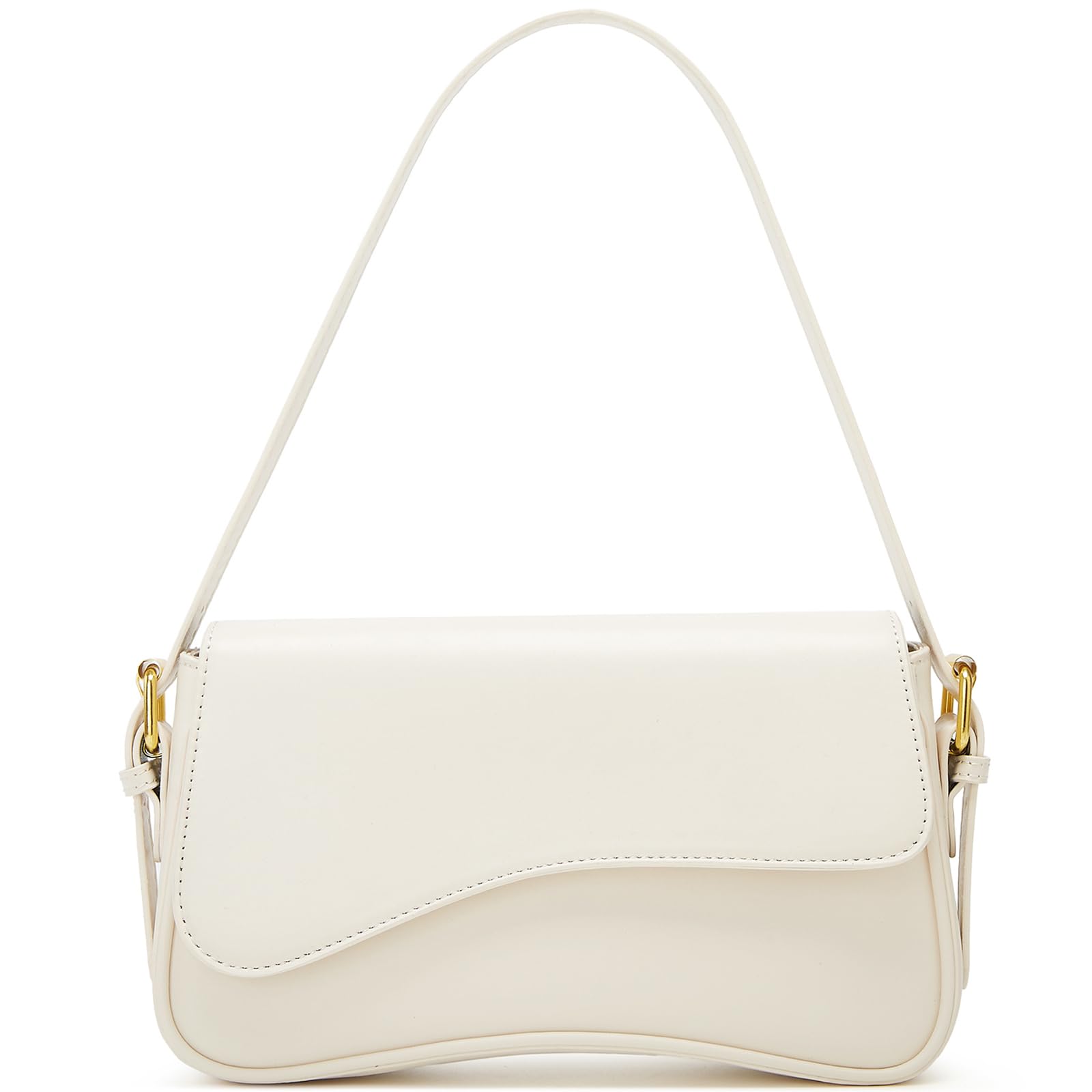 Shoulder Bag for Women Y2K Crossbody Purse PU Leather Underarm Handbag 2 Adjustable Strap for Daily Commute Travel