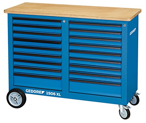 GEDORE Rollwerkbank, 1, 25 m Breit mit 18 Schubladen, 1 Stück, 1506 XL 2810