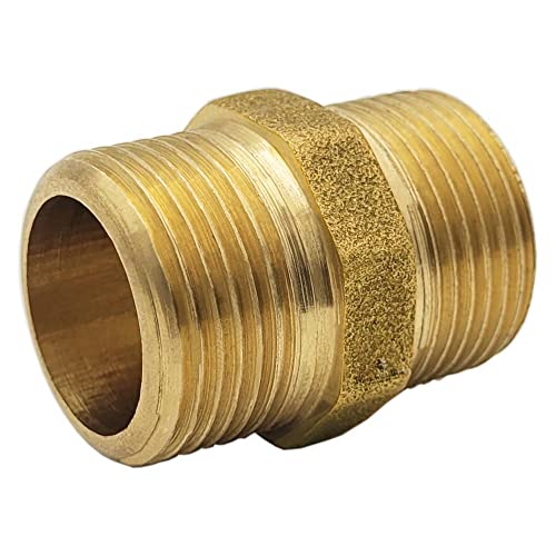 Niple Duplo Sextavado Latão Npt Rosca Macho 1