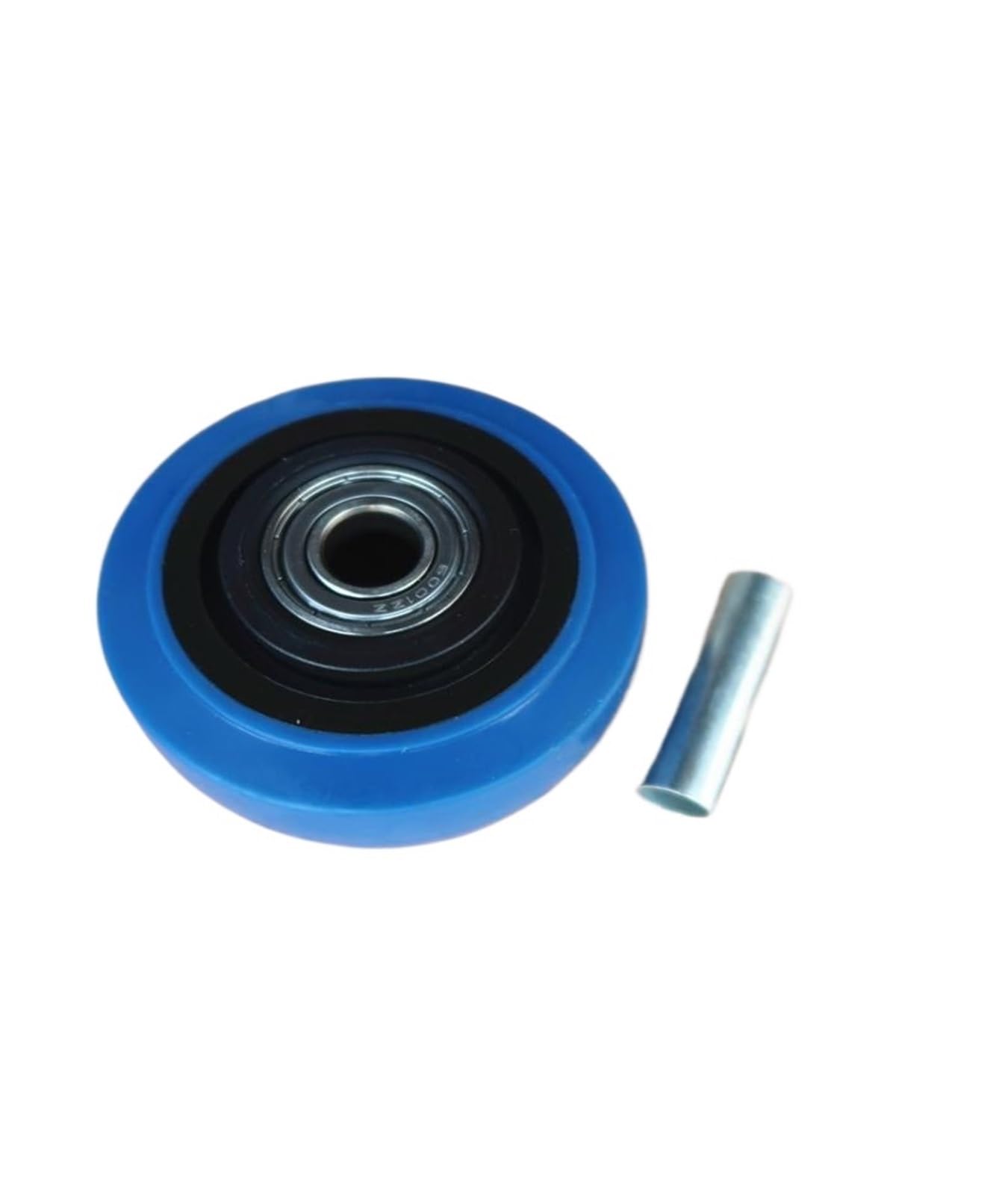 1 Piece 3 inch Medium Size Blue Elastic Wheel Single Silent Flat cart