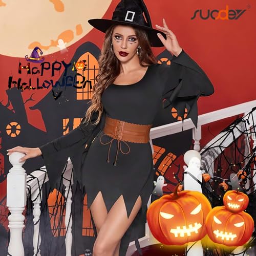 SUOSDEY Women Elastic Wide Waist Belt for Dresses Lace-up Elastic Waist Belt for Costume3