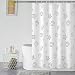 GERUIKE Wasserdicht Duschvorhang 180x200 mit Gewicht Unten, Anti-Schimmel & Waschbar Polyester-Stoff (130 GSM) mit 12 Ringen, Weiß Meereswelt-Muster Shower Curtain