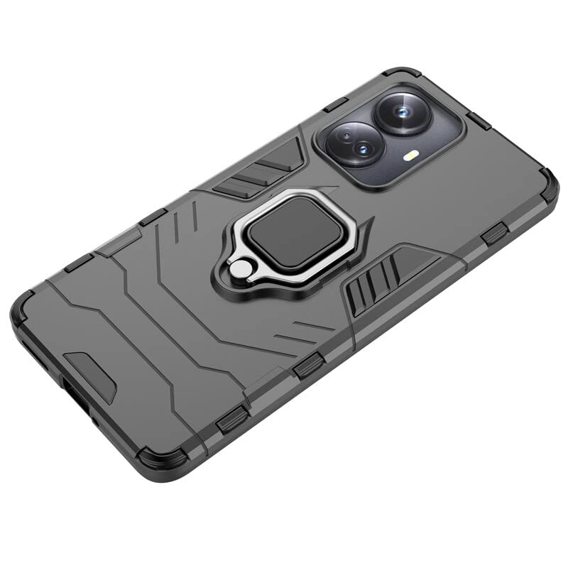 Image of SPAZY CASE Realme C55 / Realme narzo N55 Back Cover | Dual Layer Armor Defender Full Body Protective + PC Hybrid Kickstand Back Case for Realme C55 / Realme narzo N55