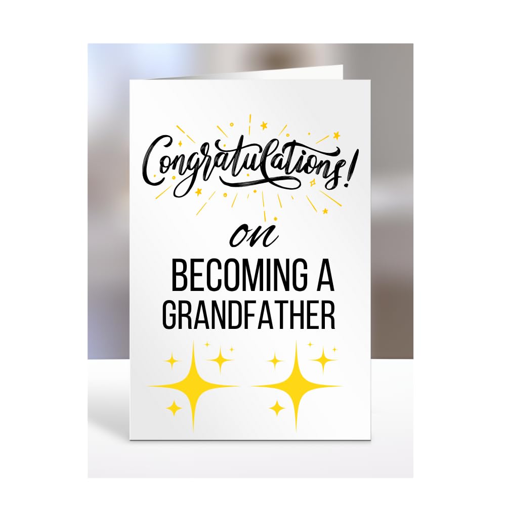 Congratulations on becoming a Grandfather card, Gifts for Men, Women, Presents for Christmas, A5-79_97 โ image 1