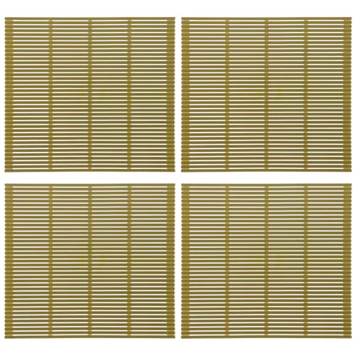 ZUNOXAZ 4 piezas Kit de Esterillas para Hacer Sushi de Plástico Verde Herramientas Profesionales para Enrollar Molde Compacto y Reutilizable para Cocina Japonesa