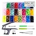 pajoma 360er Set 24 Farben T5 Druckknöpfe + Zange (T3, T5, T8) für alle Arten DIY Kleidung Basteln Accessoires Snap Set