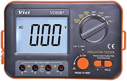 VICI Digital Insulation Resistance Tester Megohmmeter Meter Victor VC60B+ with Large LCD Display