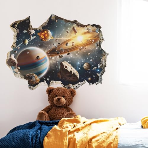 Vinilos decorativos galácticos 3D con diseño espacial miniatura 2