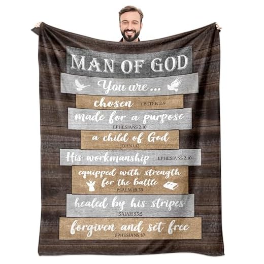 Men's Christian Spiritual Throw Blanket