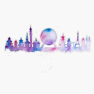 Orlando Future Theme Park Inspired Skyline Silhouette Vinyl Decal Sticker Car Waterproof Car Decal Bumper Sticker 5"