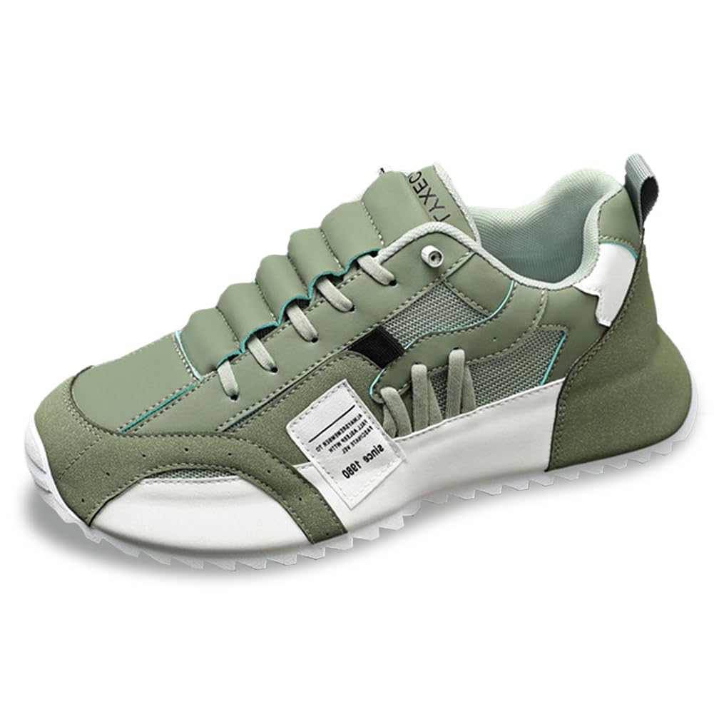 Sneakers Spesse Moda Uomo, Inserti in PU e Mesh, Suola in PVC Leggera, Scarpe Sportive Casual per Camminata e Allenamento