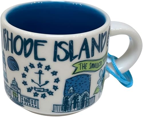 Miniatura 1 de Starbucks Been There Series Rhode Island - Taza de cerámica con adorno de demitasse, 2 onzas