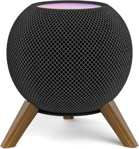 notiela Holz-Tisch-Lautsprecherständer für HomePod Mini – dekorativer Ständer aus Holz mit Dreibein-Design, platzsparender Halter für HomePod Mini Lautsprecher, 1 Stück.